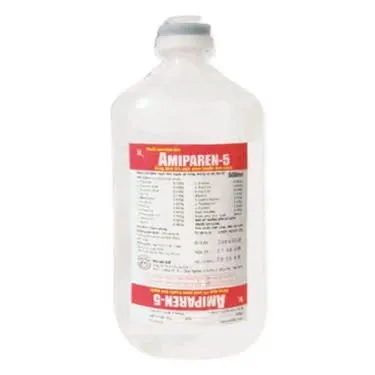 Amiparen 5% truyền Otsuka (C/200ml) - Thuốc điều trị cho bệnh nhân giảm protein huyết tương, suy dinh dưỡng